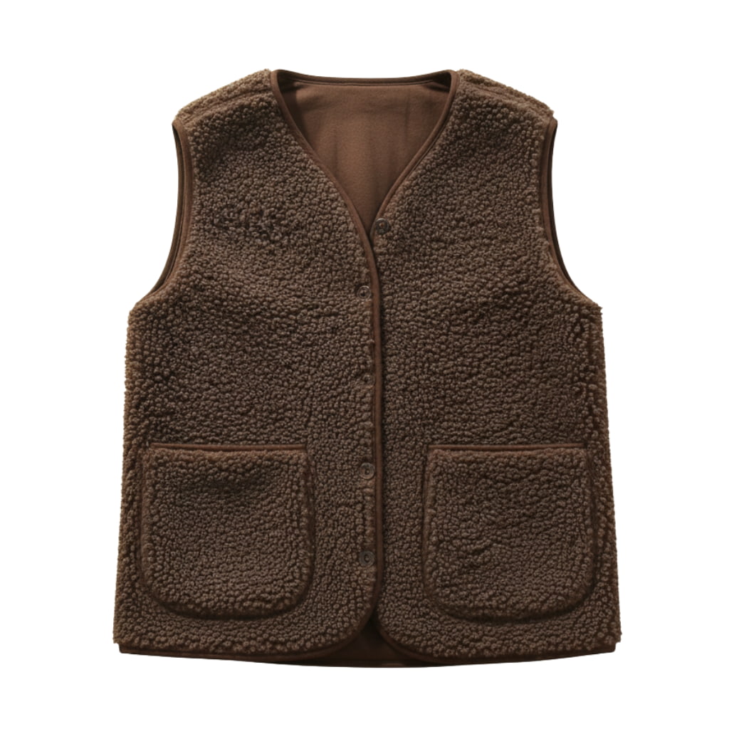 Berit | Chloe Dame Forårs Casual Varm Sherpa Vest