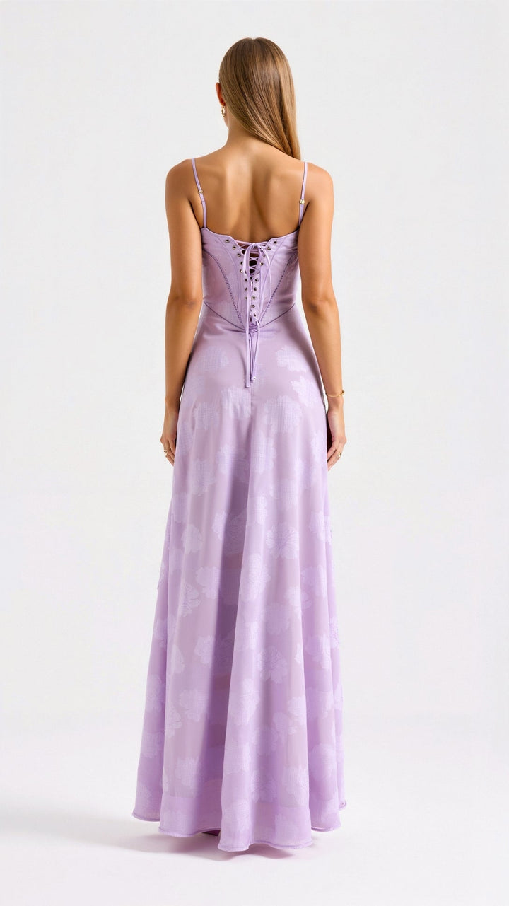 Alvhilde | Dame Slip Maxi Kjole til Bryllupsgæst