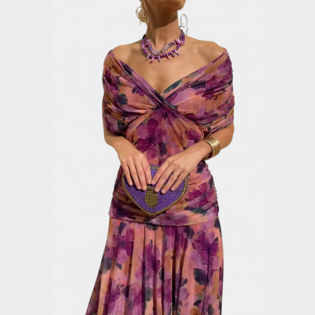 Laura | Dame Off Shoulder Elegant Aftenkjole - Freya Kobenhavn