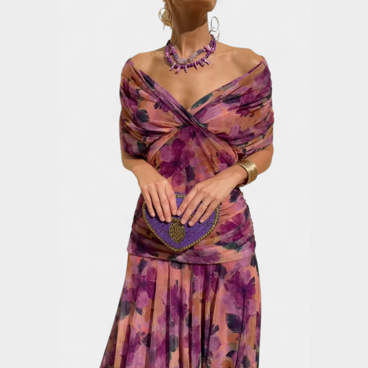 Laura | Dame Off Shoulder Elegant Aftenkjole - Freya Kobenhavn