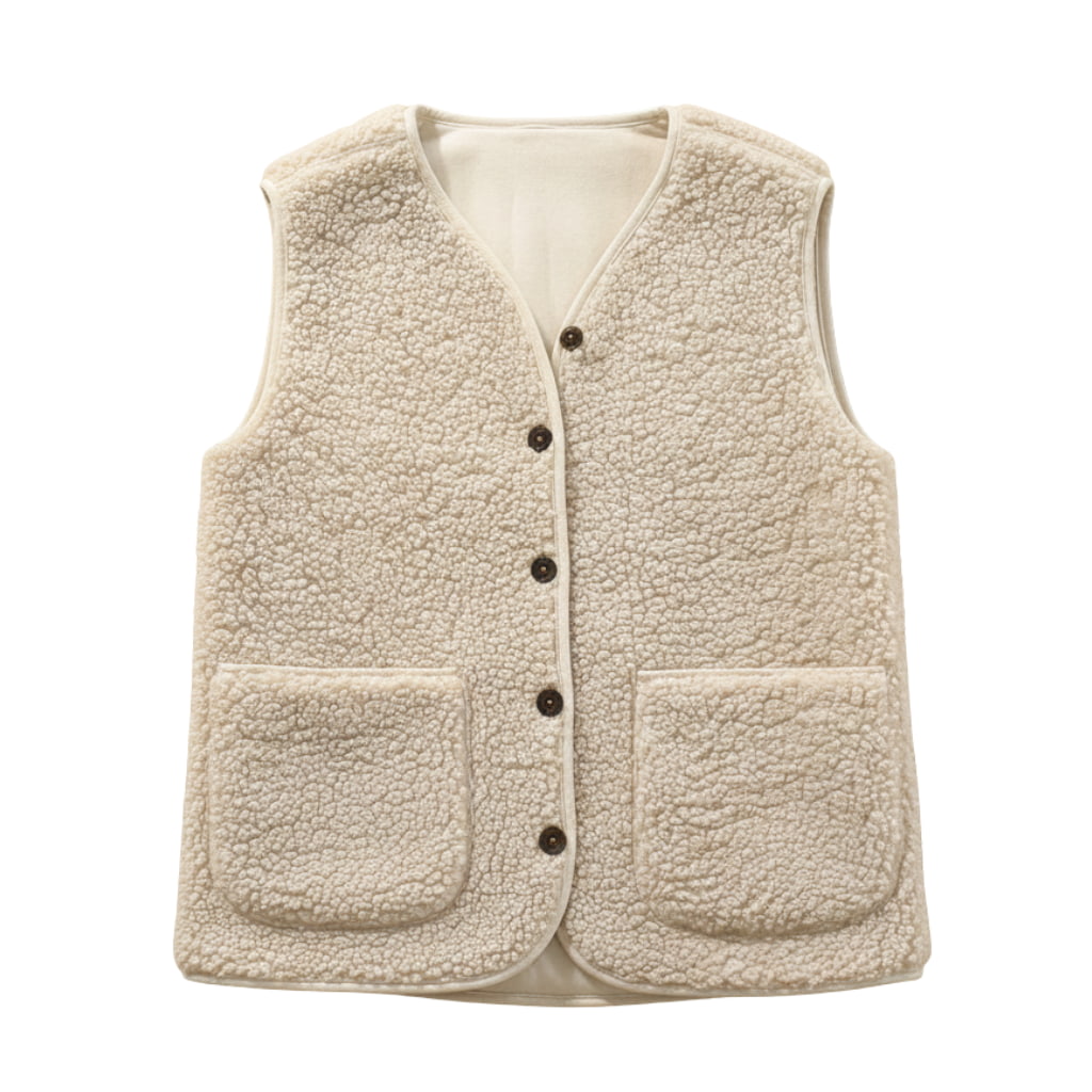 Berit | Chloe Dame Forårs Casual Varm Sherpa Vest