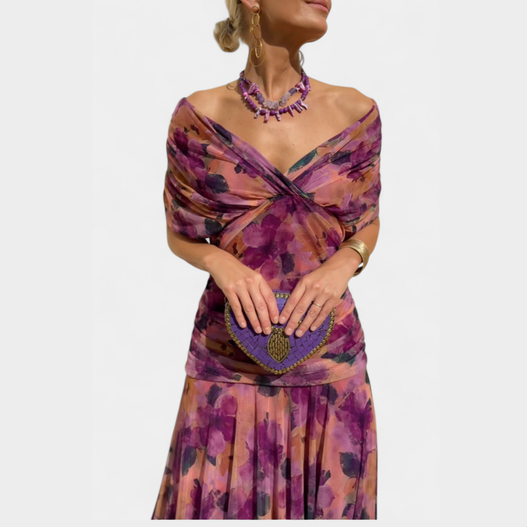 Laura | Dame Off Shoulder Elegant Aftenkjole - Freya Kobenhavn