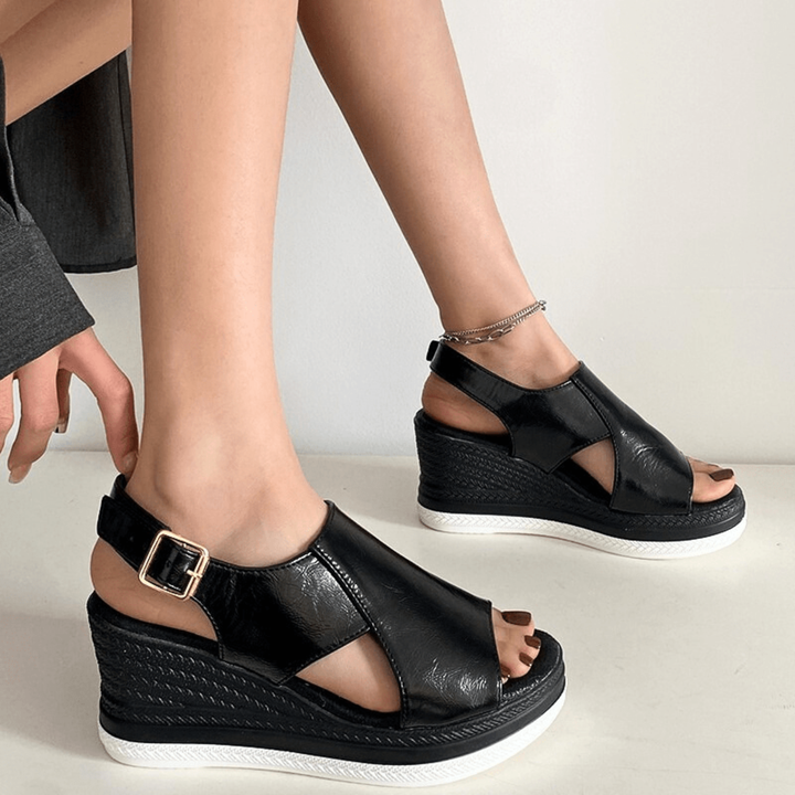 Karla | Dame Metallisk Plateau Komfort Sandaler - Freya Kobenhavn