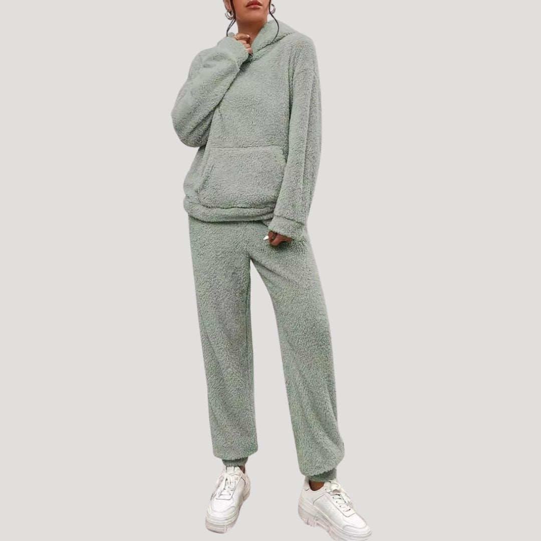 Ingrid | Dame Forårs Cozy Hættetrøje Loungewear Sæt