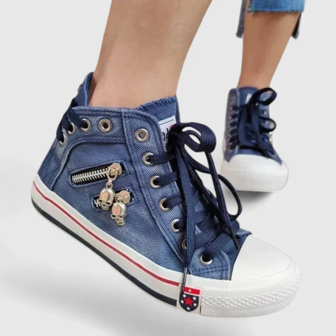 Serina | Dame High Top Sneakers Med Snøre - Freya Kobenhavn