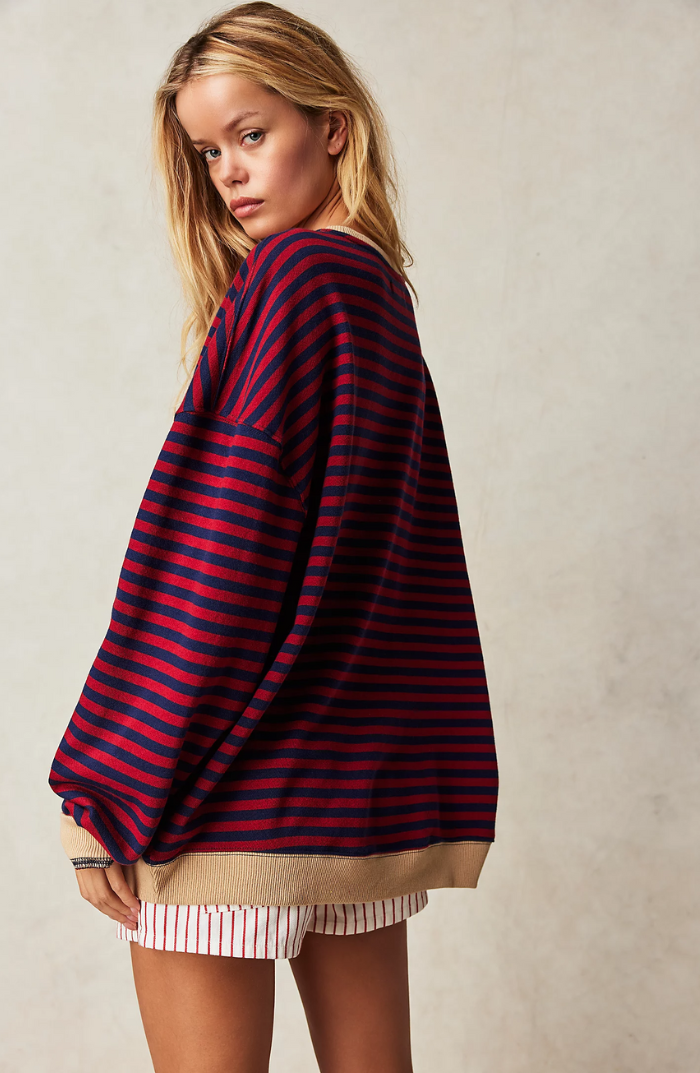 Lena™ | Oversized stribet sweater - Freya Kobenhavn