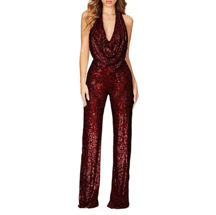 Lovise | Kvinders Paillet Halter Neck Jumpsuit - Freya Kobenhavn