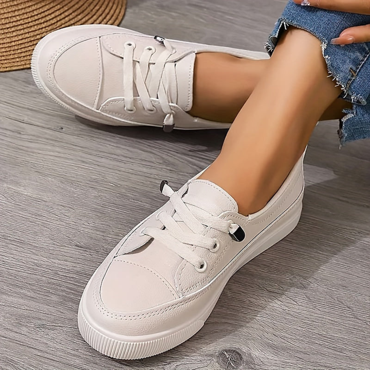 Ditte | Dame Minimal Snøre Sneakers - Freya Kobenhavn