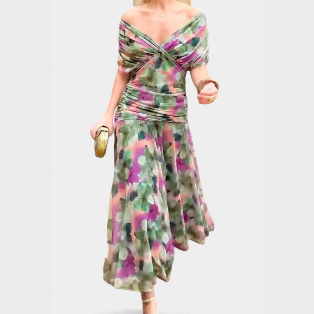Laura | Dame Off Shoulder Elegant Aftenkjole - Freya Kobenhavn