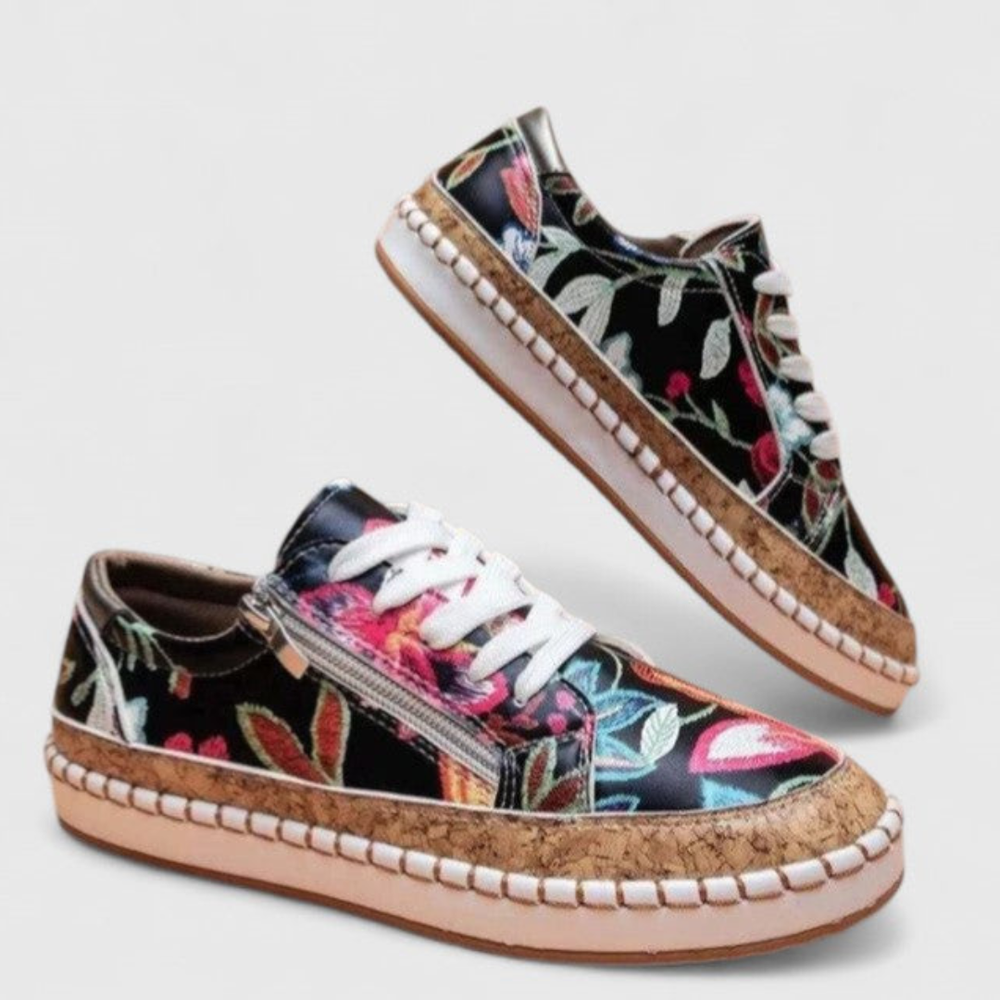 Jonna | Dame Blomster Platform Sneakers - Freya Kobenhavn
