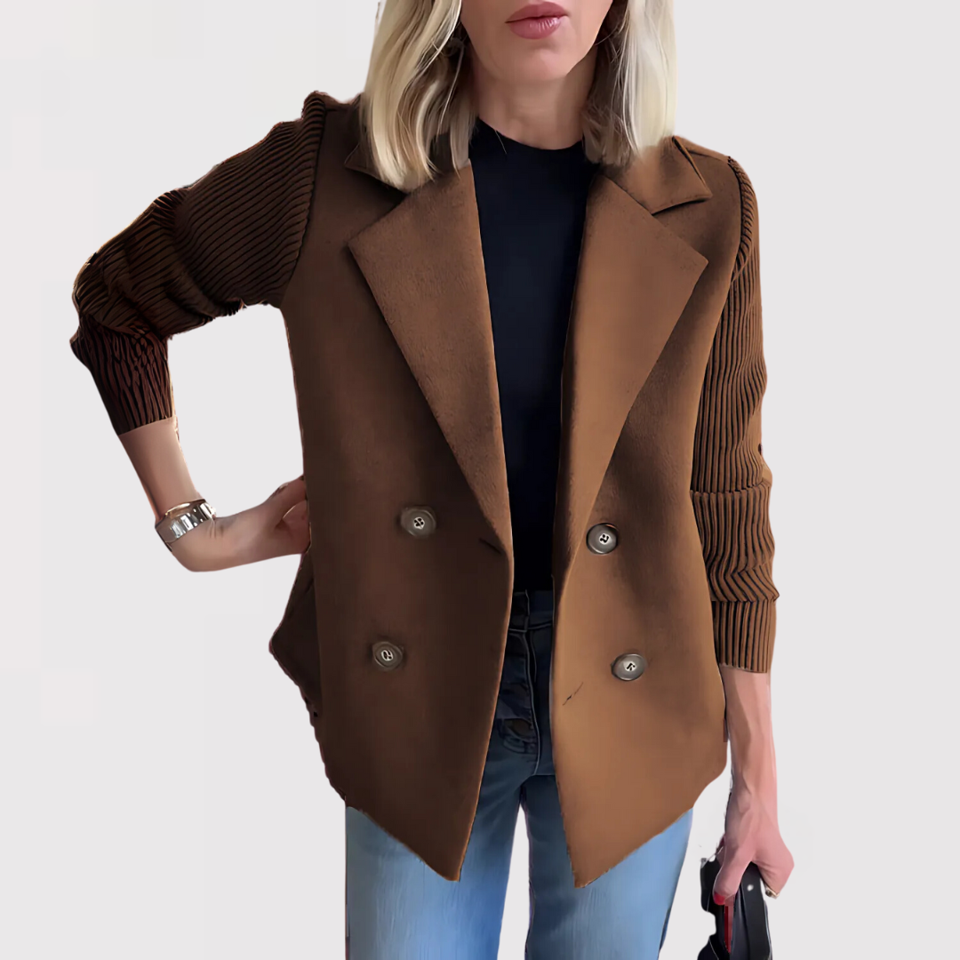 Celina | Jakke med strikkede ærmer - Freya Kobenhavn