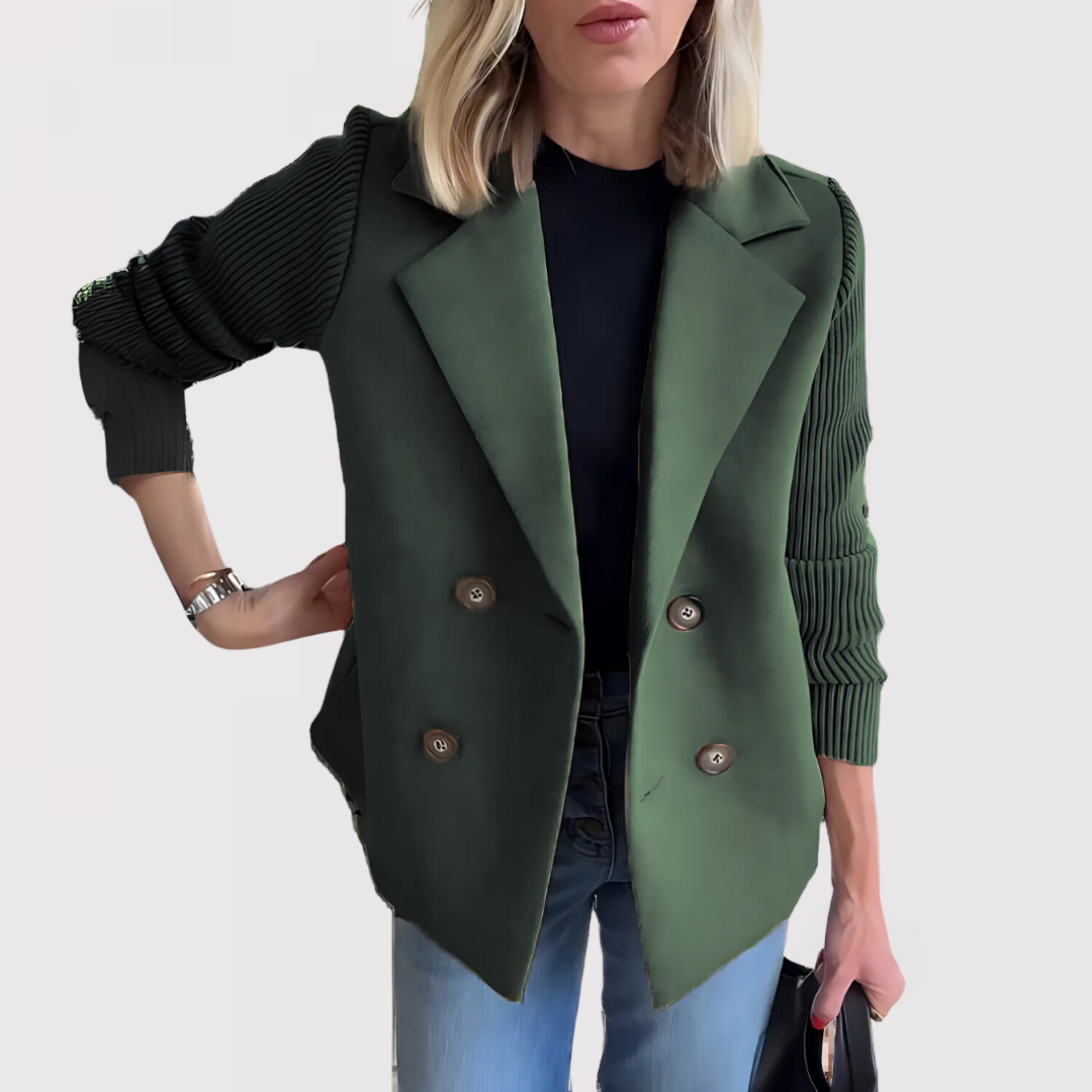 Celina | Jakke med strikkede ærmer - Freya Kobenhavn