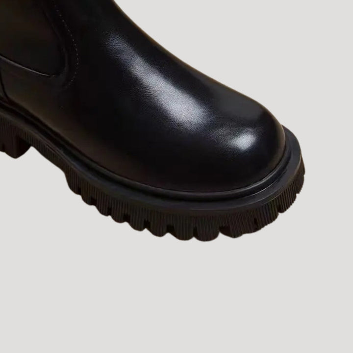 Inger | Dame Forårs Chunky Støvler i Læg-højde