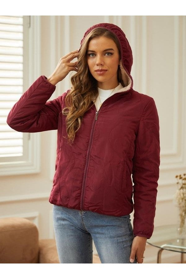 Ingrid | Vinter Dame Quiltet Hættetrøje Jakke - Freya Kobenhavn