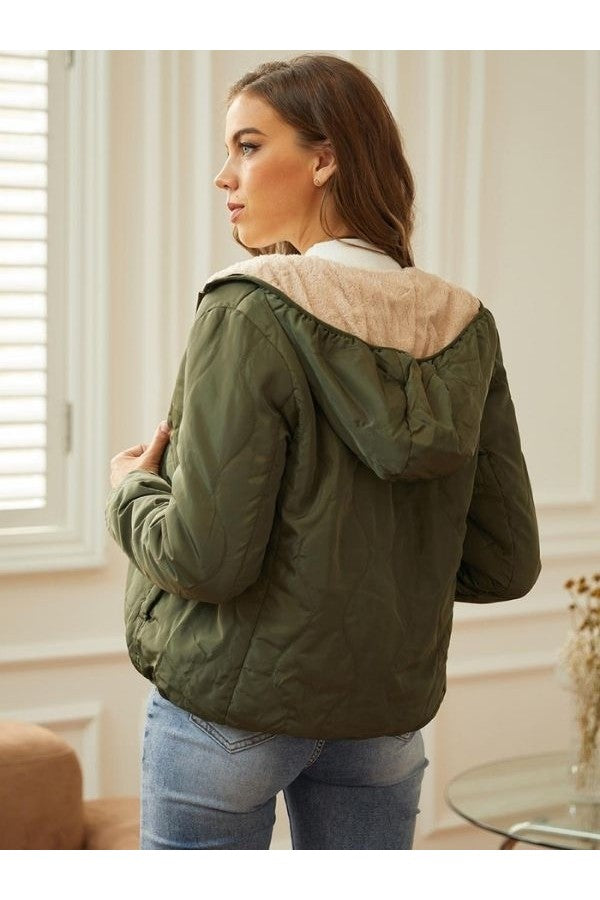 Ingrid | Vinter Dame Quiltet Hættetrøje Jakke - Freya Kobenhavn