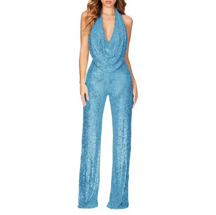 Lovise | Kvinders Paillet Halter Neck Jumpsuit - Freya Kobenhavn