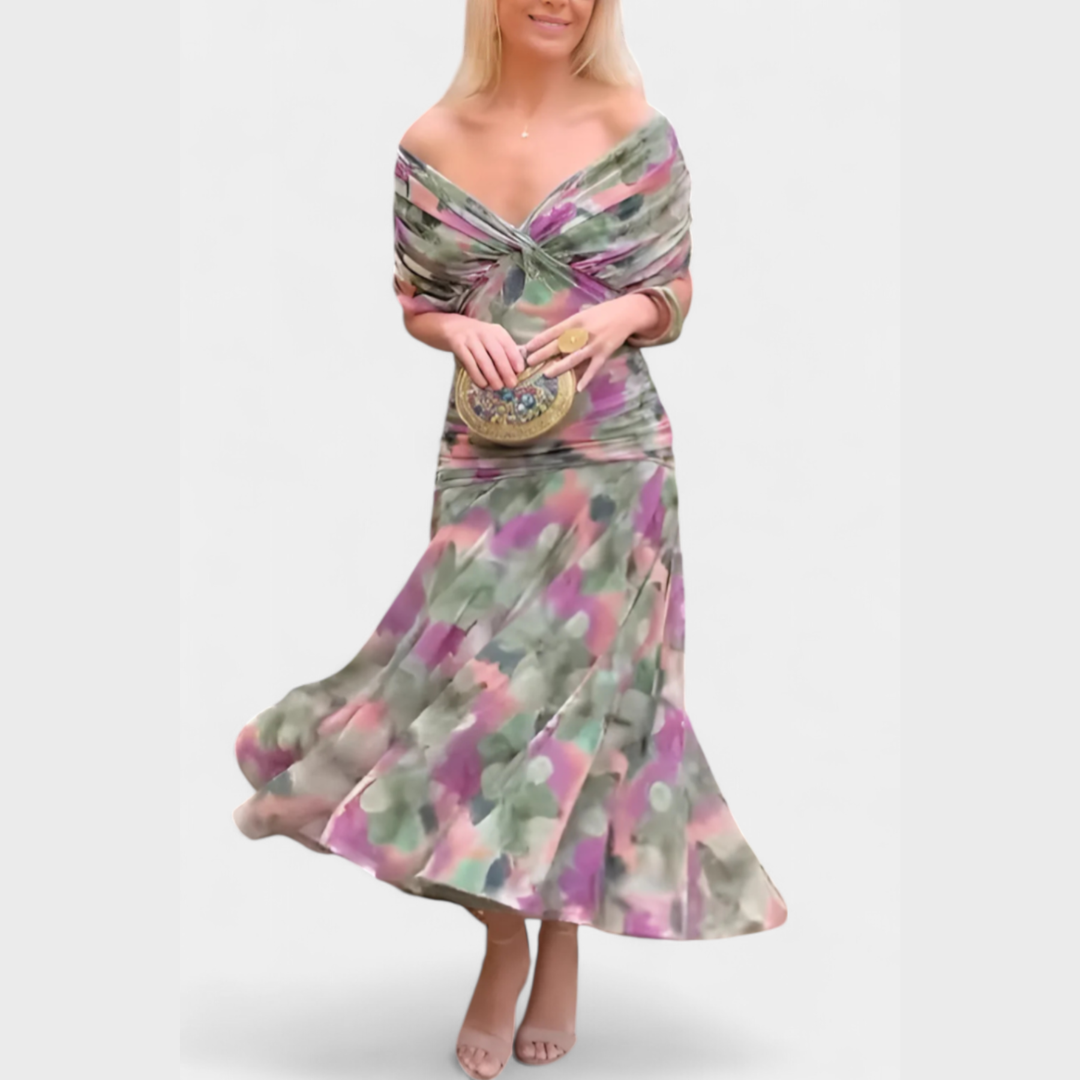 Laura | Dame Off Shoulder Elegant Aftenkjole - Freya Kobenhavn