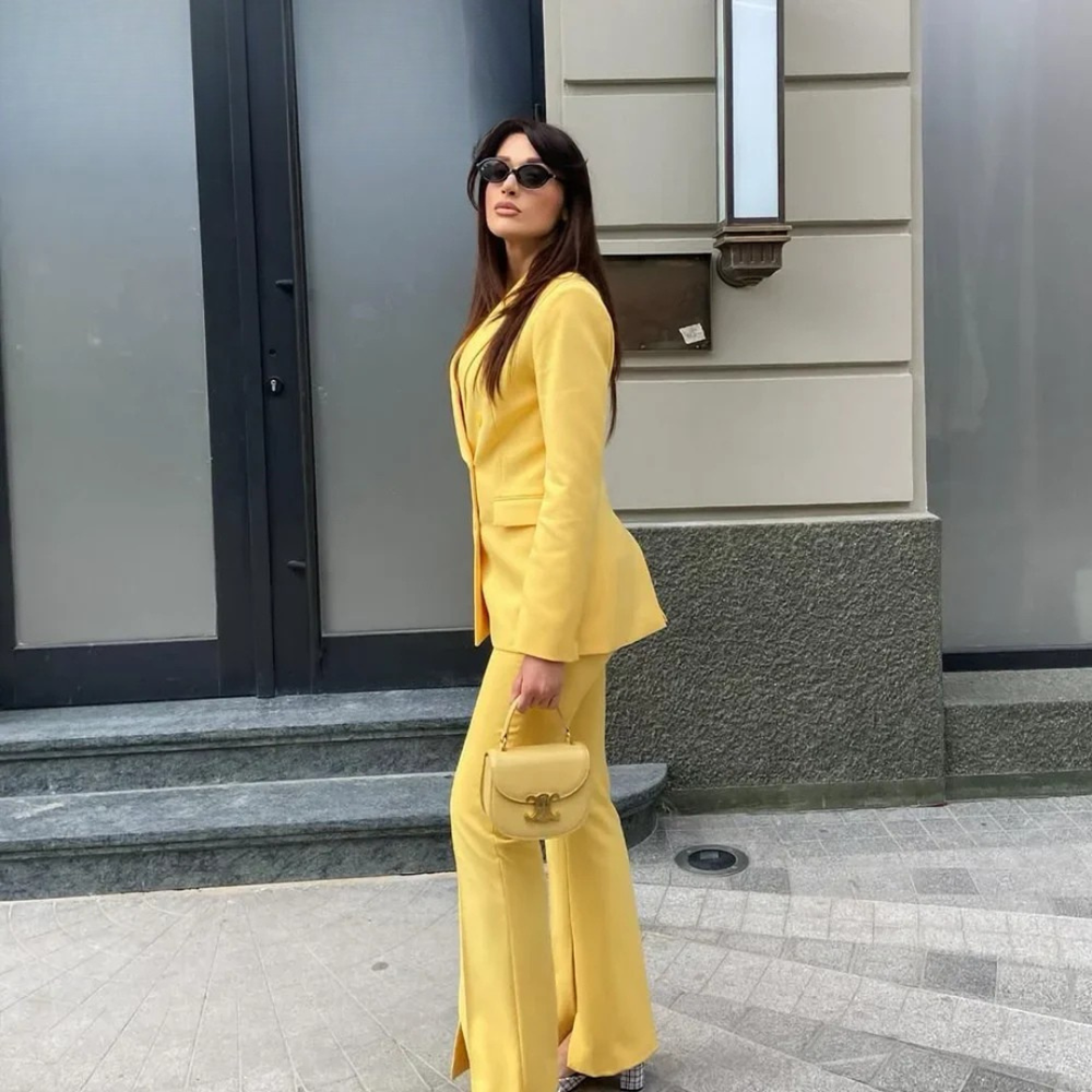 Milena | Elegant Formelt Sæt med Skræddersyet Lang Blazer til Dame - Freya Kobenhavn