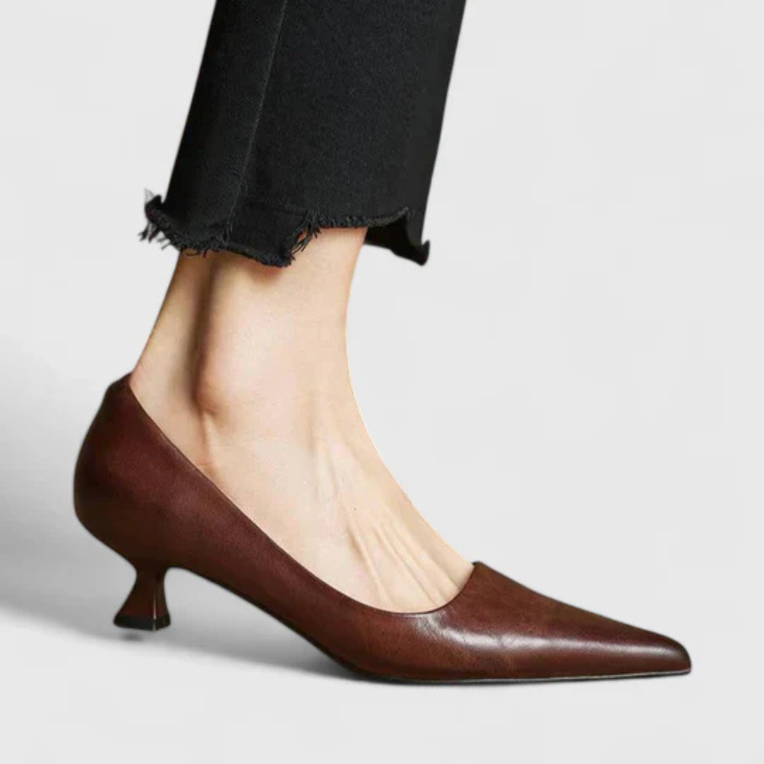 Thora | Dame Spids Tå Lav Hæl Pumps - Freya Kobenhavn