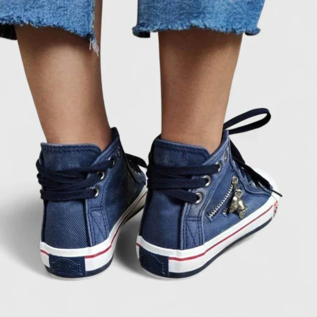 Serina | Dame High Top Sneakers Med Snøre - Freya Kobenhavn