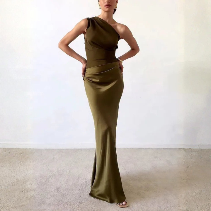 Mathilde | Dame One Shoulder Maxi Festkjole - Freya Kobenhavn