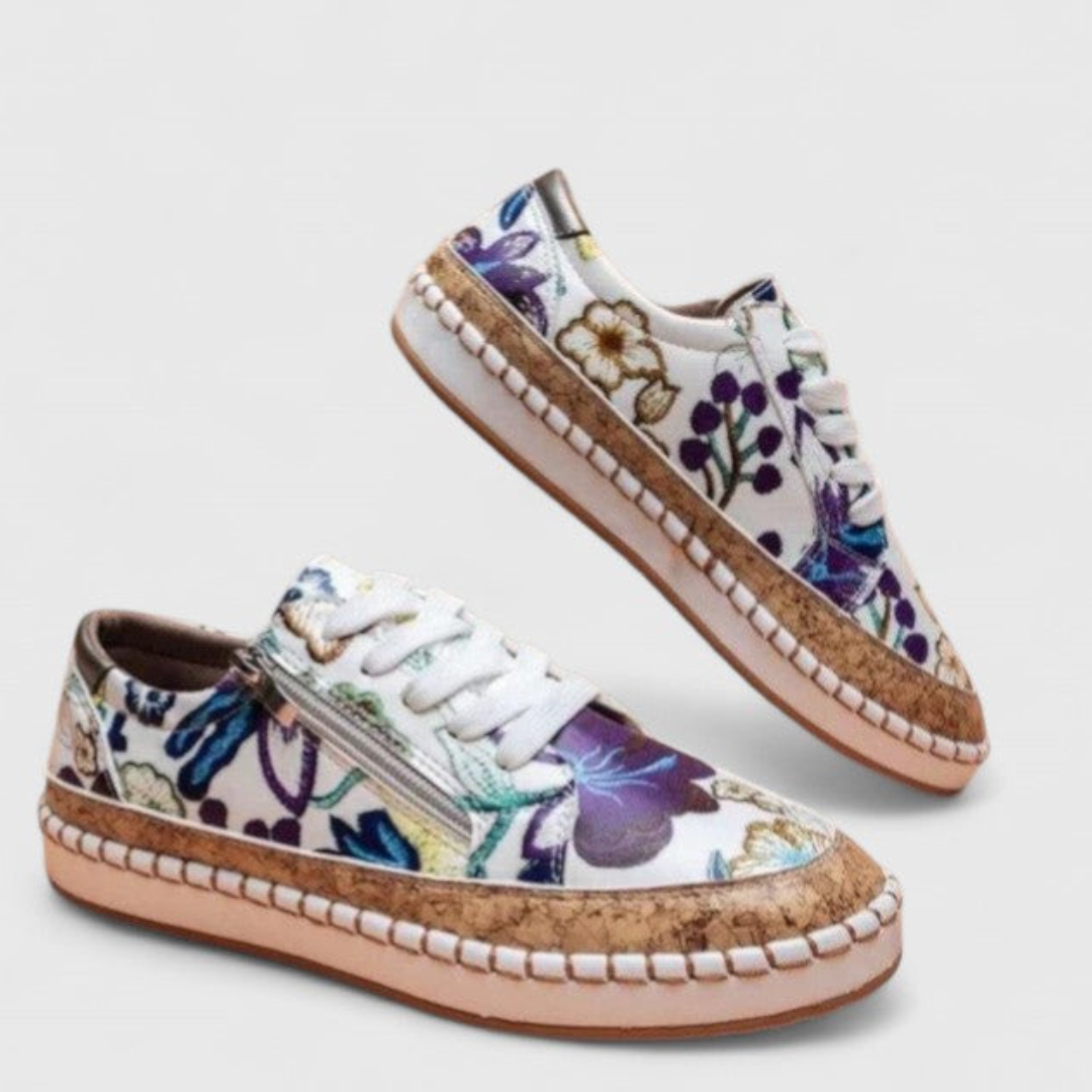 Jonna | Dame Blomster Platform Sneakers - Freya Kobenhavn