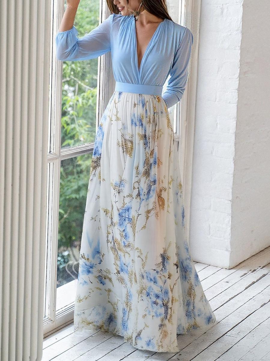 Kelli™ | Maxi Dress with Dazzling Floral Print - Freya Kobenhavn