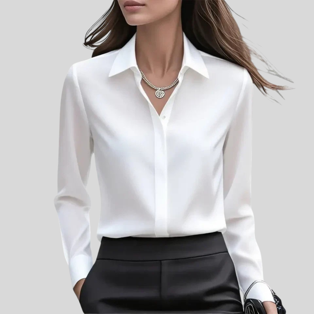 Britta | Dame Elegant Button Up Bluse - Freya Kobenhavn