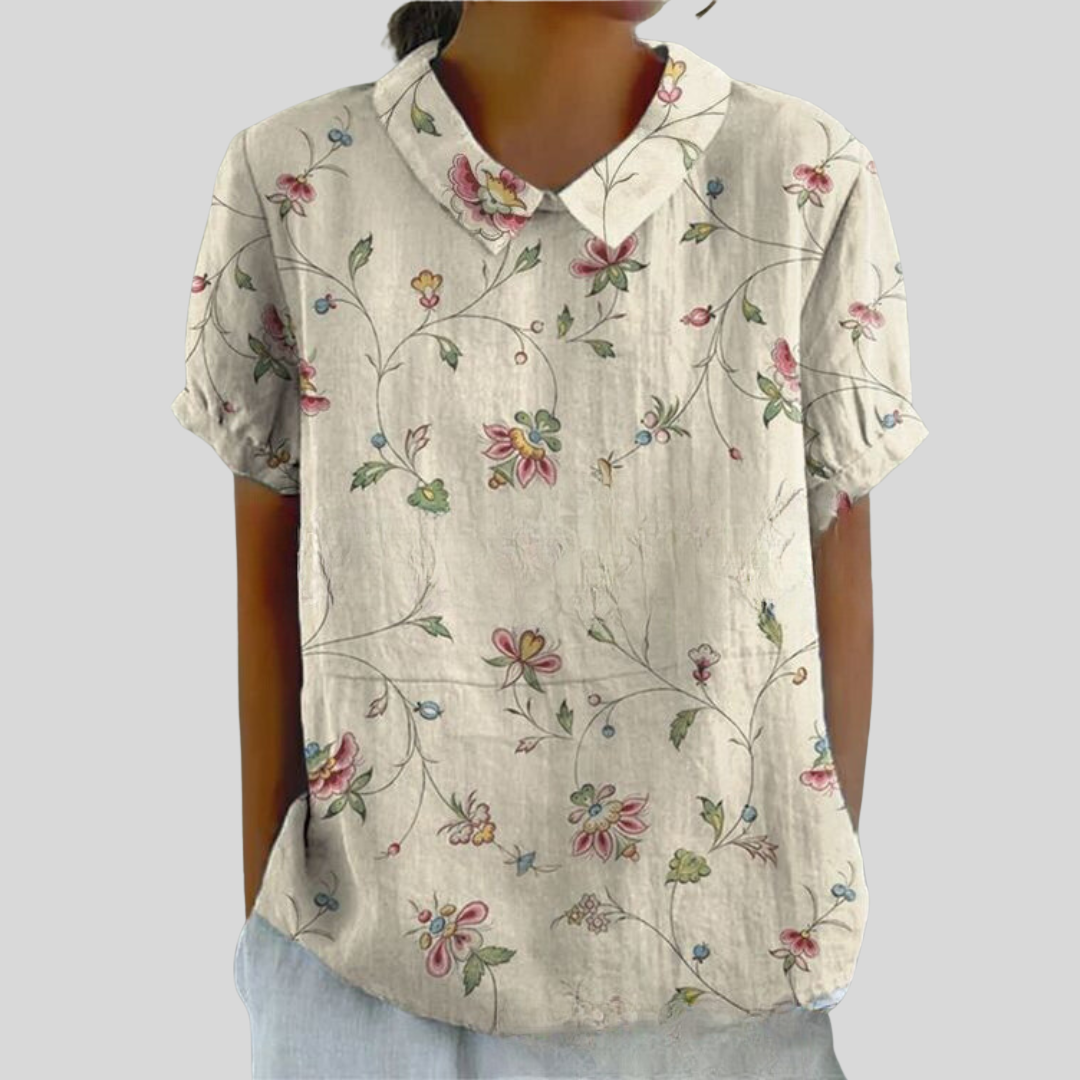 Celina | Dame Blomstret Print Krave Casual Top - Freya Kobenhavn
