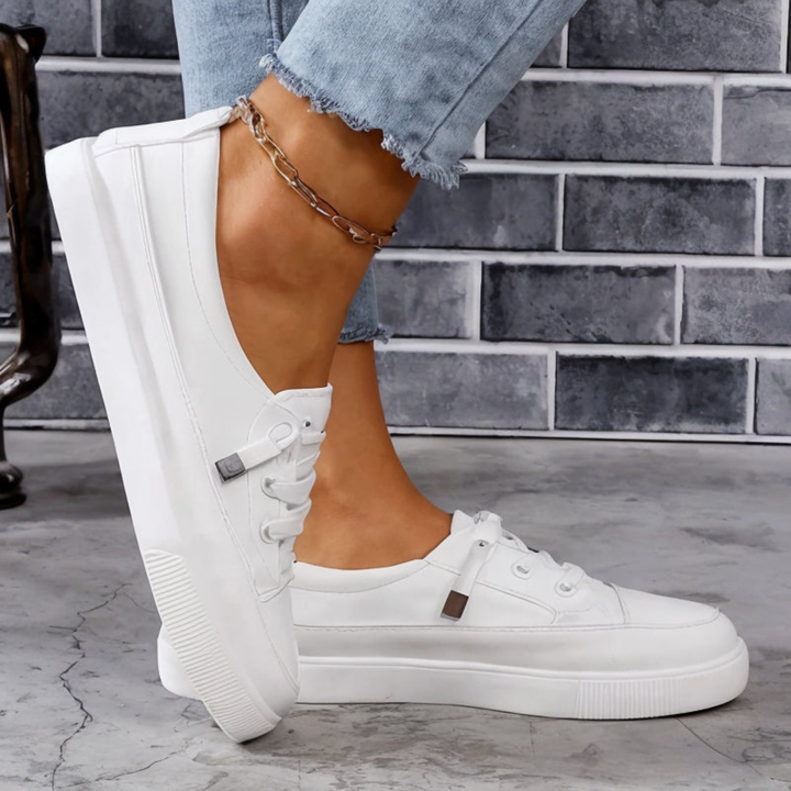 Ditte | Dame Minimal Snøre Sneakers - Freya Kobenhavn