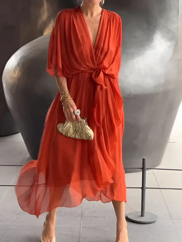 Louise | Elegant Slå-om Kjole - Freya Kobenhavn