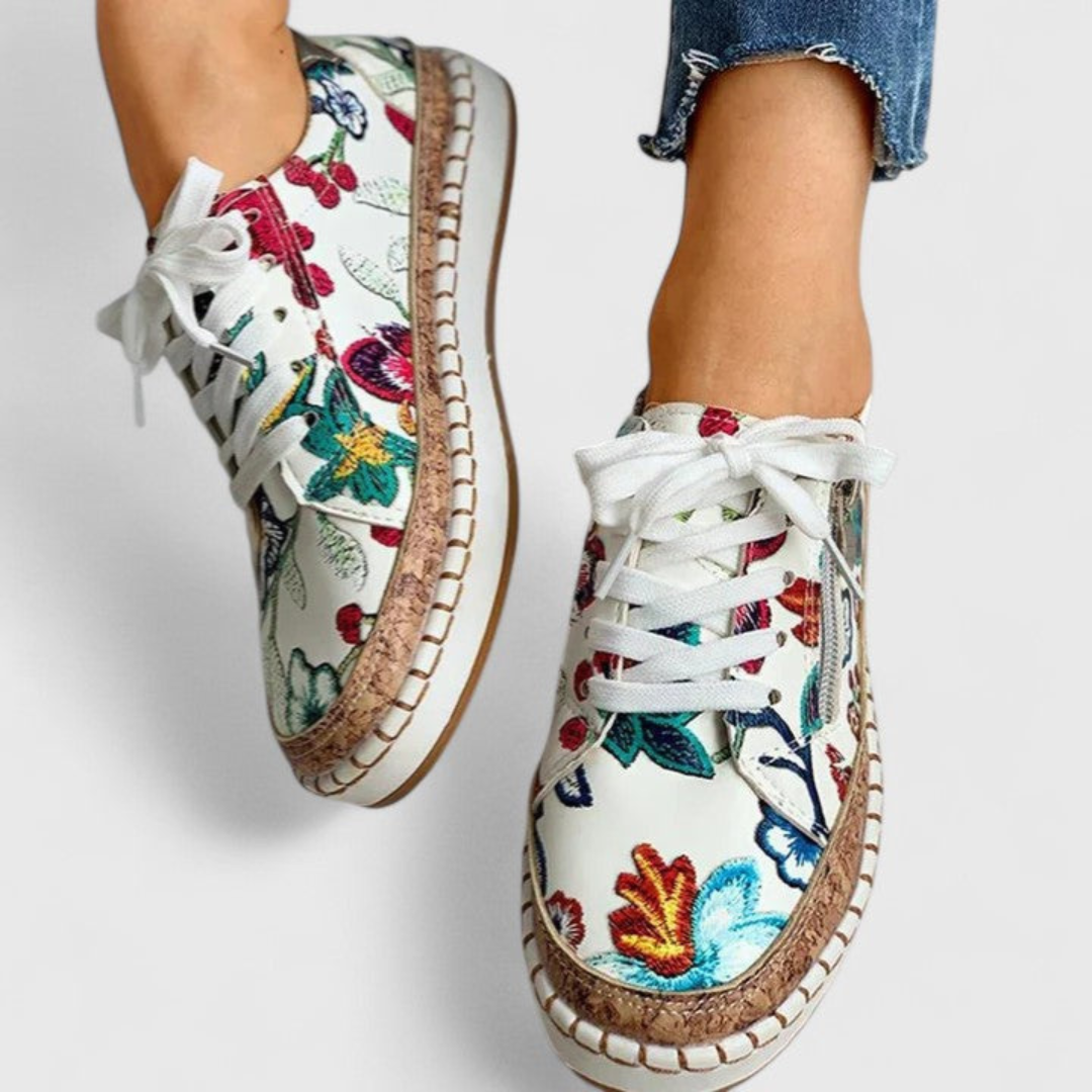 Jonna | Dame Blomster Platform Sneakers - Freya Kobenhavn