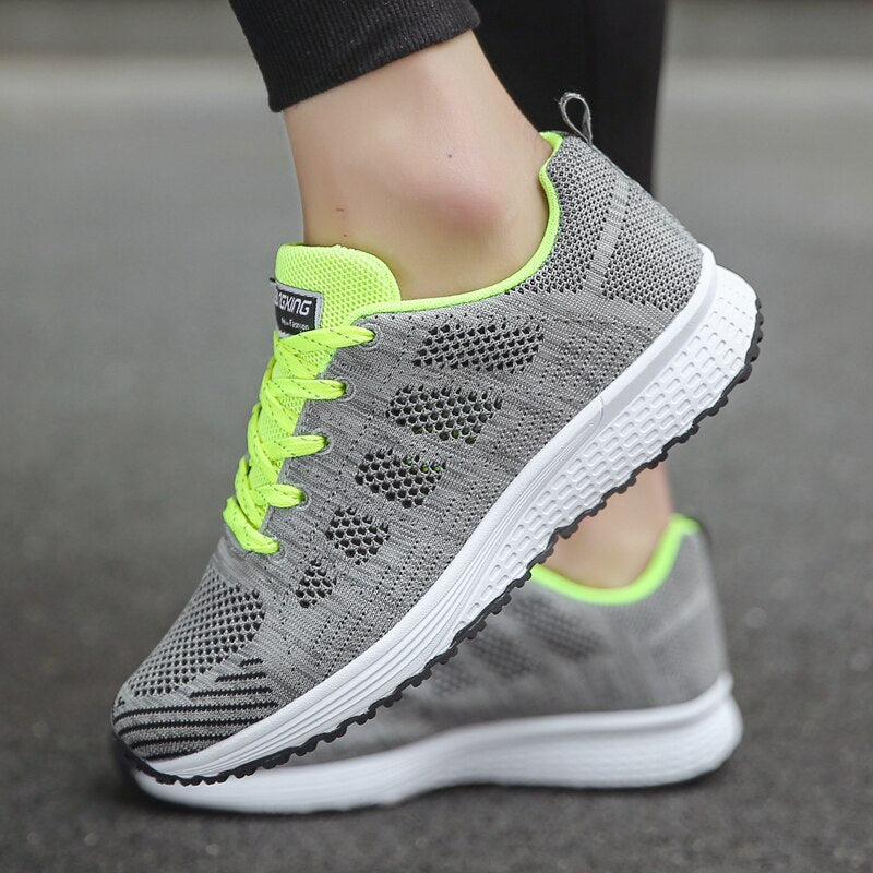 Jane | Dame Snørebånd Afslappede Gå Sneakers