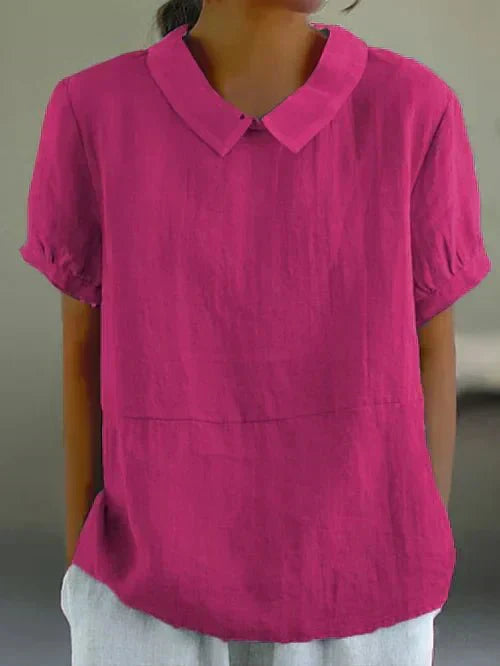 Tine | Dame Hør Peter Pan Krave Bluse