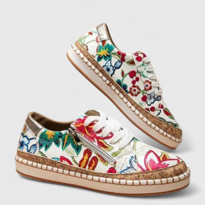 Jonna | Dame Blomster Platform Sneakers - Freya Kobenhavn