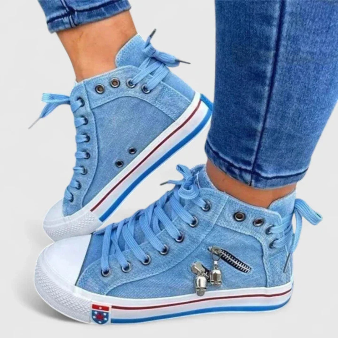 Serina | Dame High Top Sneakers Med Snøre - Freya Kobenhavn