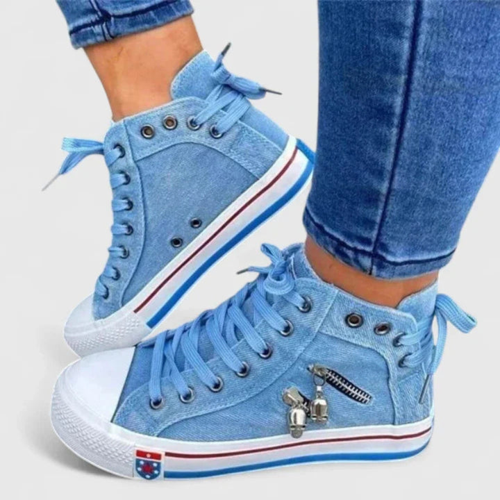 Serina | Dame High Top Sneakers Med Snøre - Freya Kobenhavn