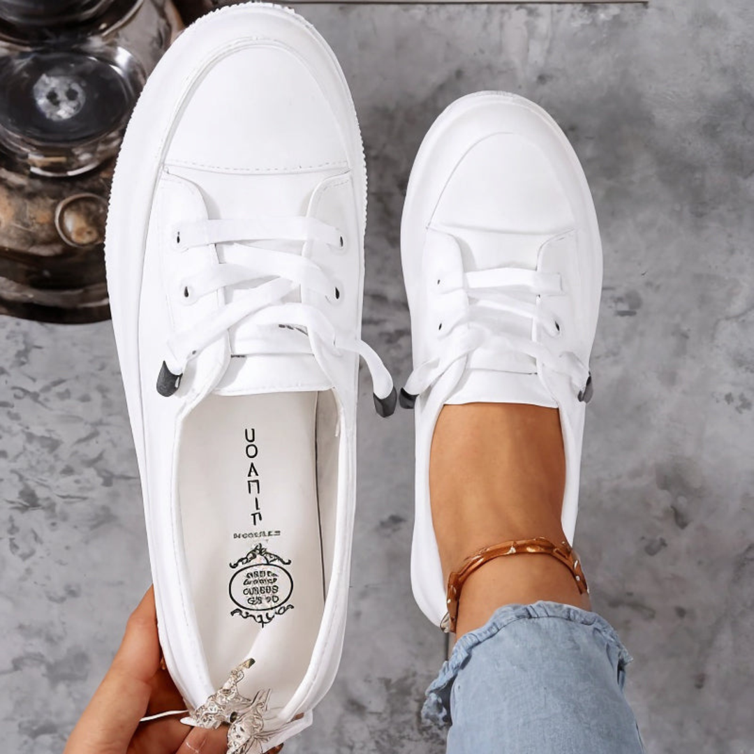Ditte | Dame Minimal Snøre Sneakers - Freya Kobenhavn