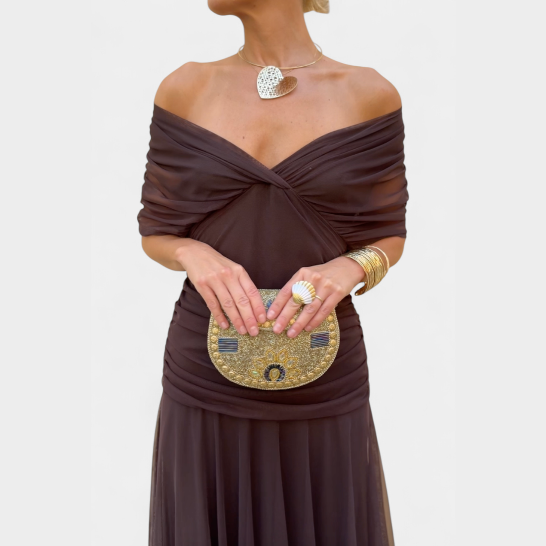 Laura | Dame Off Shoulder Elegant Aftenkjole - Freya Kobenhavn
