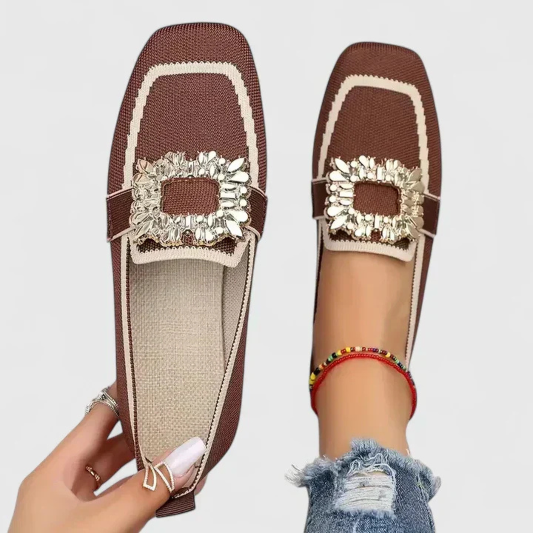 Elise | Dame Krystal Spænde Slip On Loafers - Freya Kobenhavn
