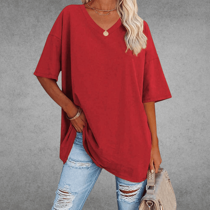 Nikita | Stilfuld Oversized V-Neck T-shirt - Freya Kobenhavn