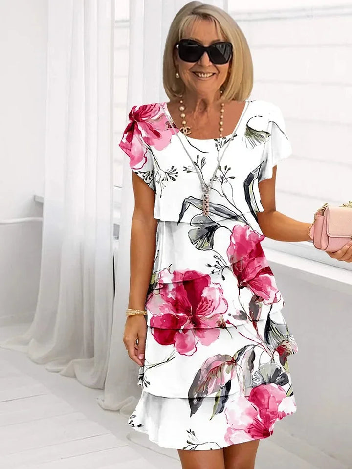 Mia™ | Ruffled Floral Pleated Dress - Freya Kobenhavn