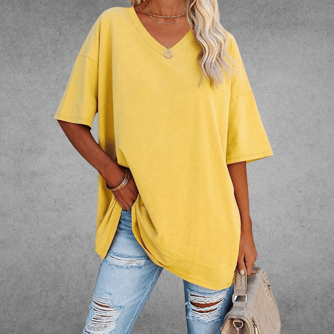Nikita | Stilfuld Oversized V-Neck T-shirt - Freya Kobenhavn