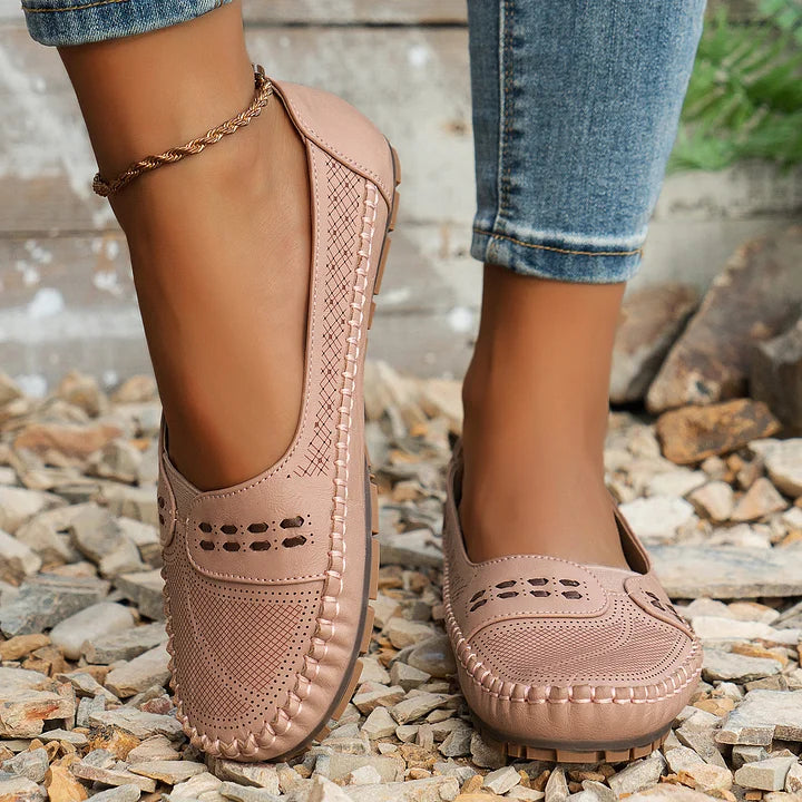 Benedikte | Dame Perforerede Komfort Slip On Loafers - Freya Kobenhavn