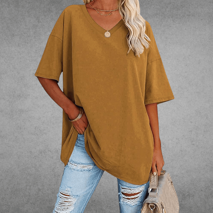 Nikita | Stilfuld Oversized V-Neck T-shirt - Freya Kobenhavn