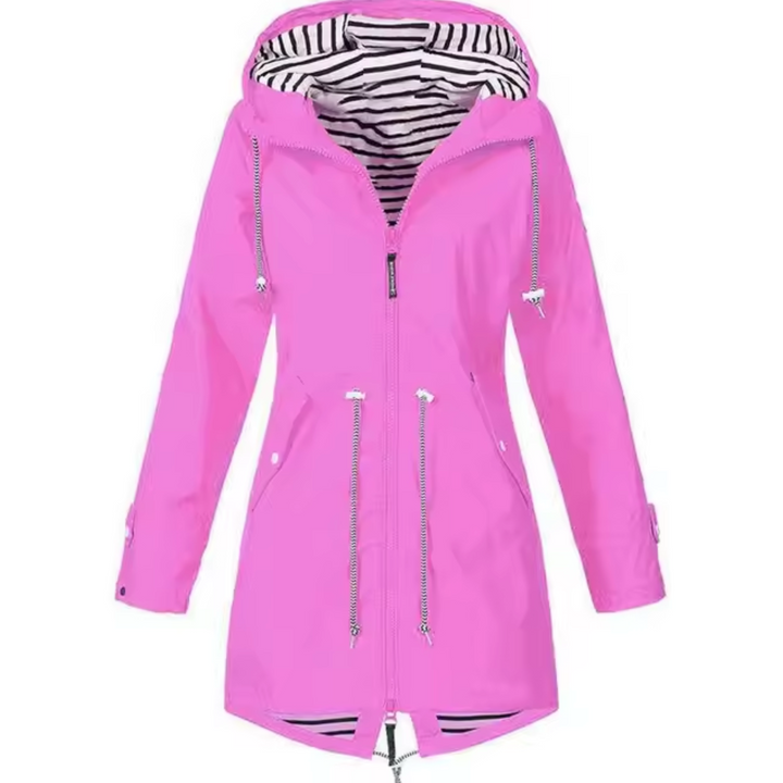 Aase | Parka med Stribet For og Snøre - Freya Kobenhavn