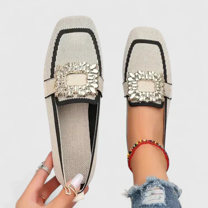 Elise | Dame Krystal Spænde Slip On Loafers - Freya Kobenhavn