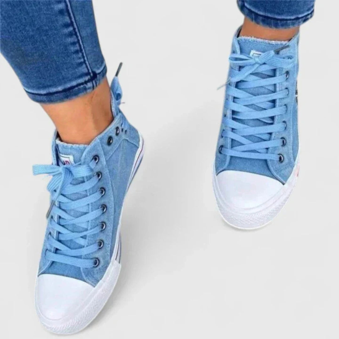 Serina | Dame High Top Sneakers Med Snøre - Freya Kobenhavn