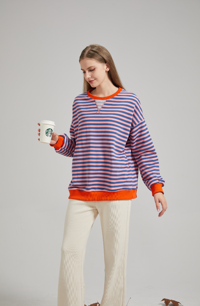 Lena™ | Oversized stribet sweater - Freya Kobenhavn