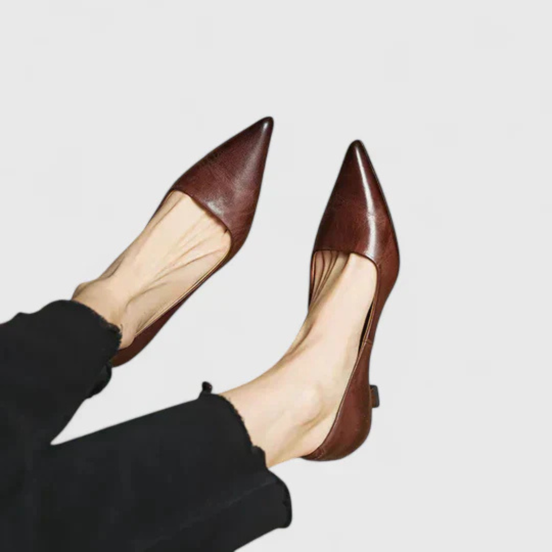 Thora | Dame Spids Tå Lav Hæl Pumps - Freya Kobenhavn
